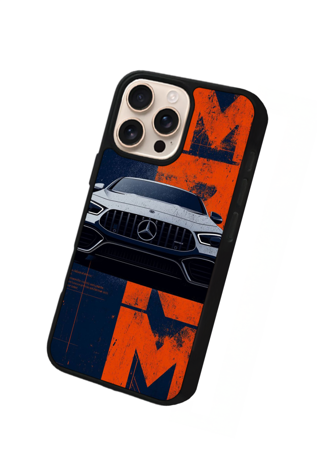 iPhone 15 Pro Uyumlu Mercedes Tasarımlı Glossy Premium Kılıf