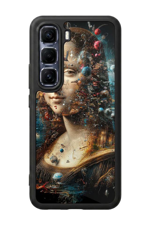 Infinix Hot 60 Pro Plus Uyumlu Monalisa Tasarımlı Glossy Premium Kılıf