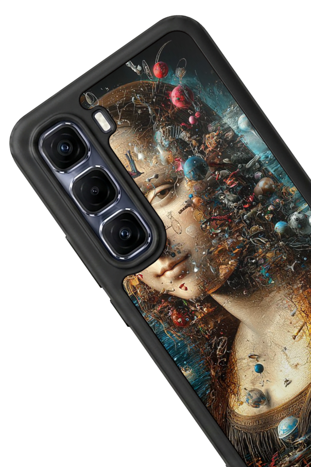 Infinix Hot 60 Pro Plus Uyumlu Monalisa Tasarımlı Glossy Premium Kılıf