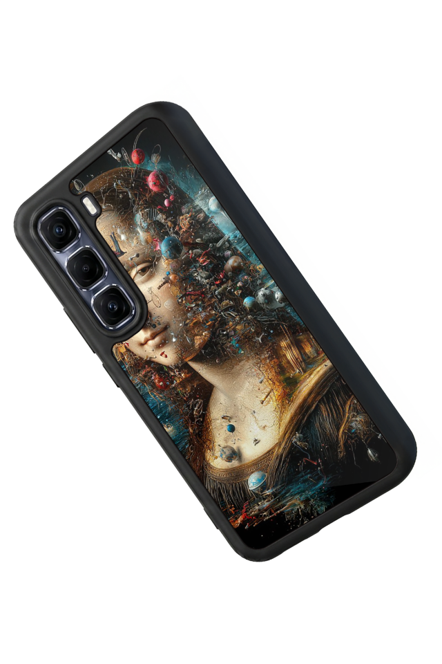 Infinix Hot 60 Pro Plus Uyumlu Monalisa Tasarımlı Glossy Premium Kılıf