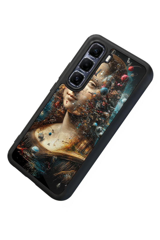 Infinix Hot 60 Pro Plus Uyumlu Monalisa Tasarımlı Glossy Premium Kılıf