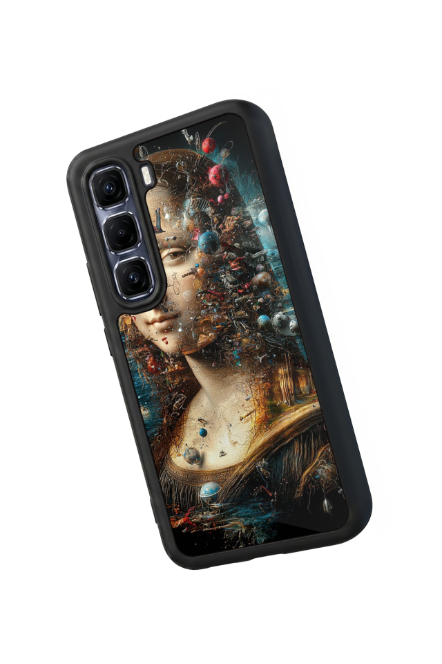 Infinix Hot 60 Pro Plus Uyumlu Monalisa Tasarımlı Glossy Premium Kılıf