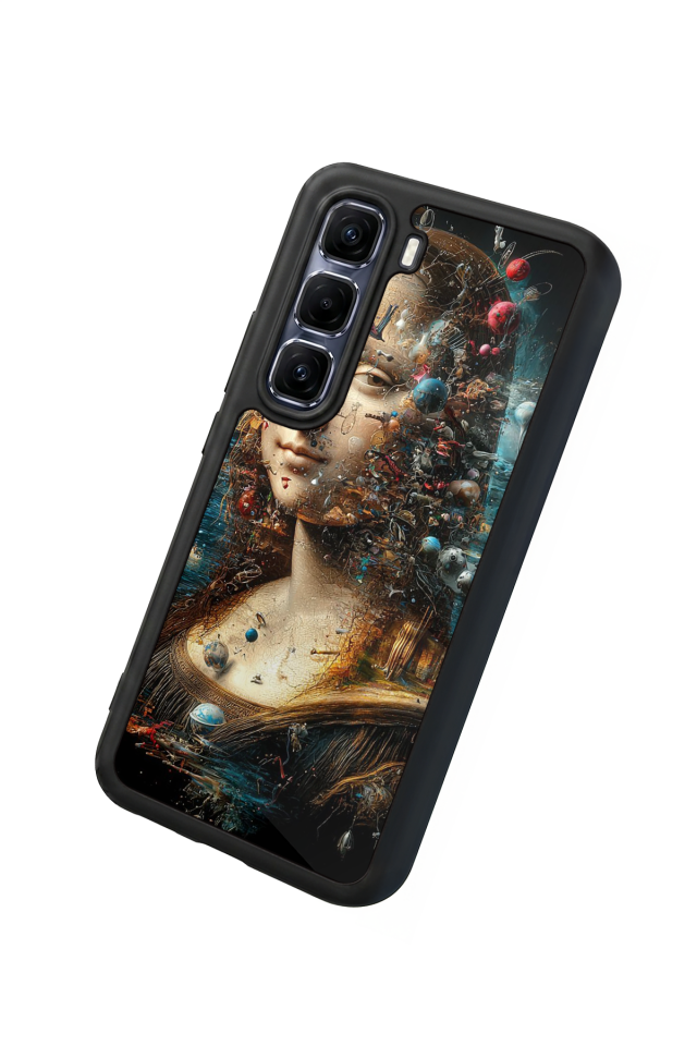Infinix Hot 60 Pro Plus Uyumlu Monalisa Tasarımlı Glossy Premium Kılıf