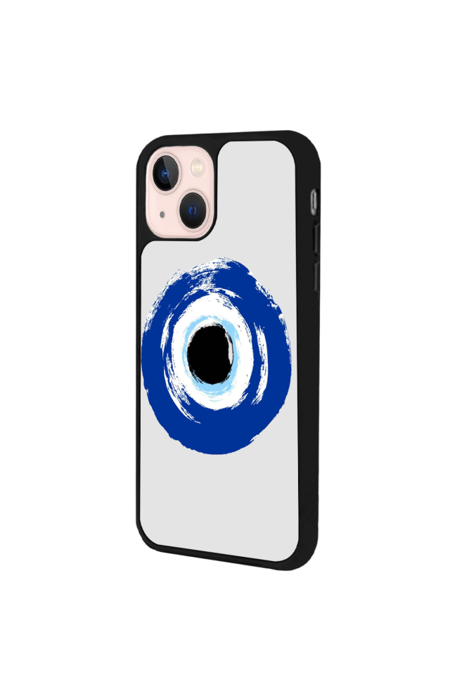 iPhone 15 Plus Uyumlu Nazar Tasarımlı Glossy Premium Kılıf