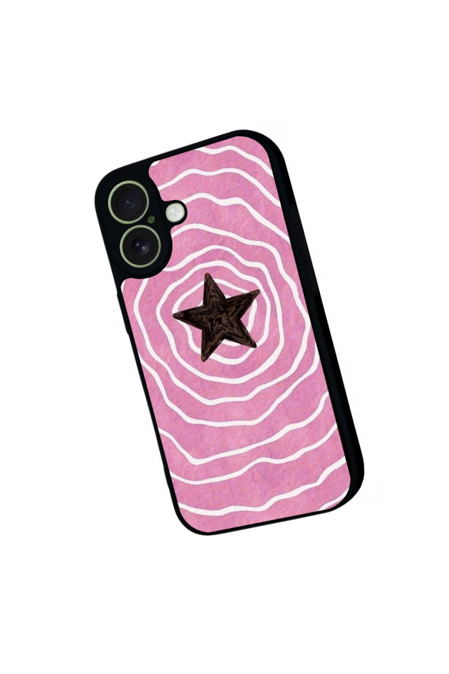 iPhone 17 Uyumlu Retro Yildizlar Tasarımlı Glossy Premium Kılıf