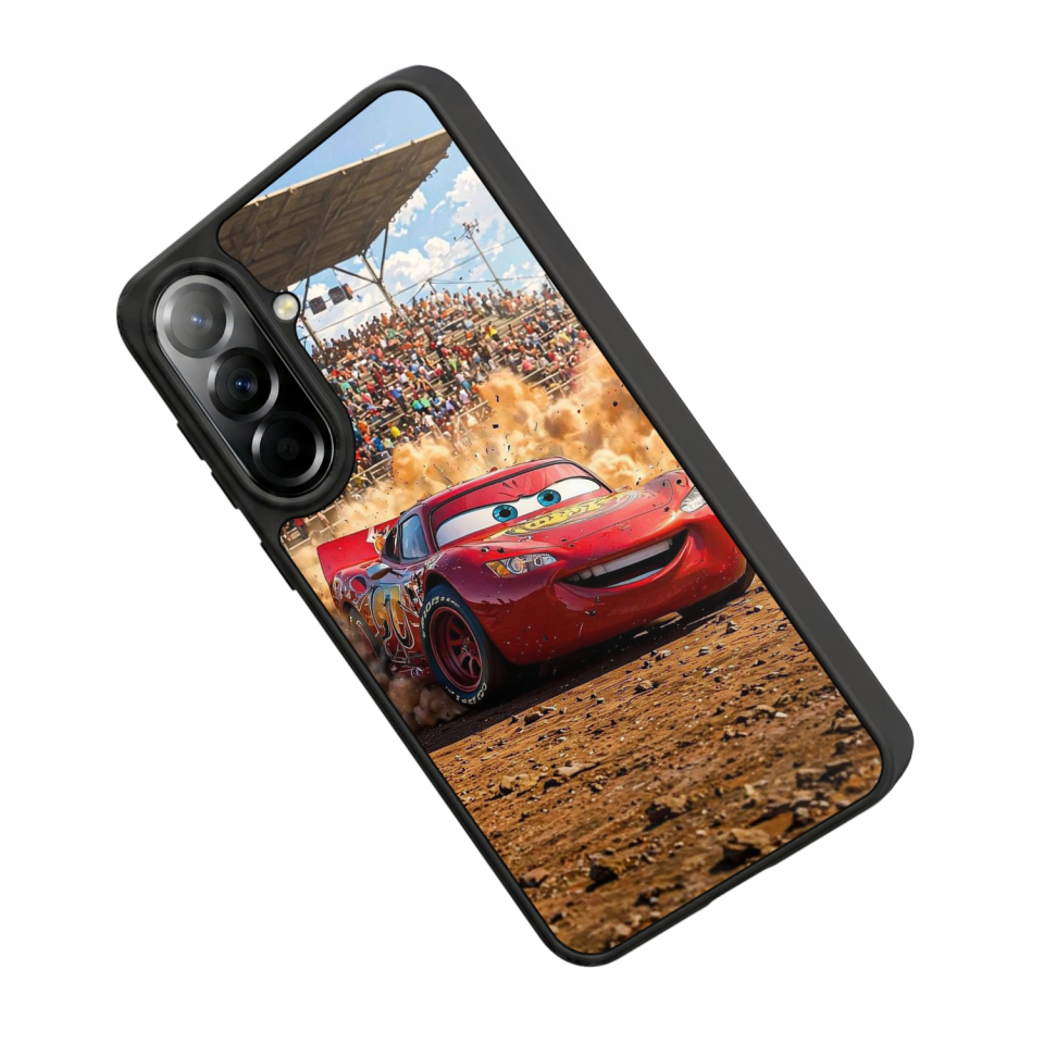 Samsung Galaxy A37 Uyumlu Şimsek McQueen Tasarımlı Glossy Premium Kılıf