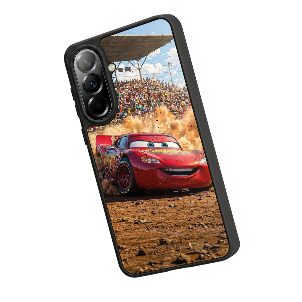 Samsung Galaxy A37 Uyumlu Şimsek McQueen Tasarımlı Glossy Premium Kılıf