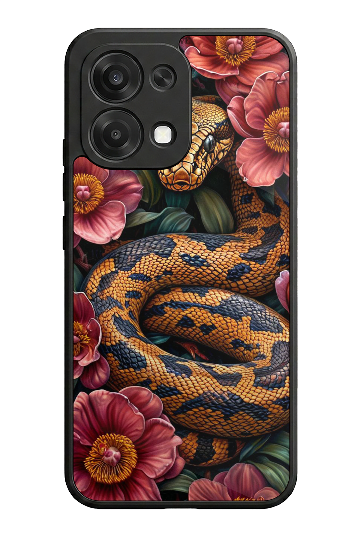 Oppo A6 Pro Uyumlu Yılan Tasarımlı Glossy Premium Kılıf