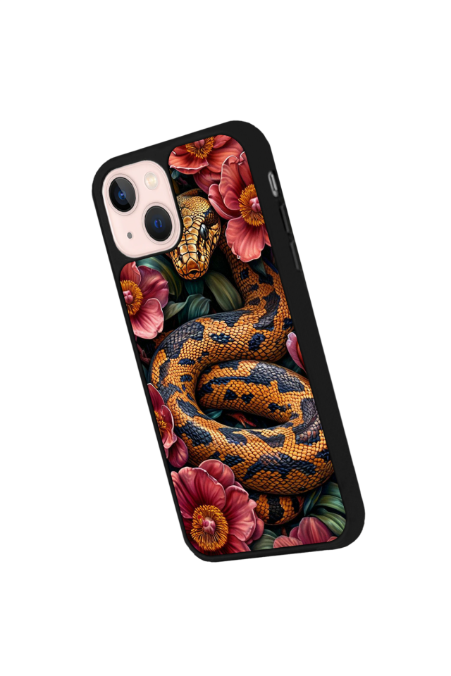 iPhone 13 Mini Uyumlu Yılan Tasarımlı Glossy Premium Kılıf
