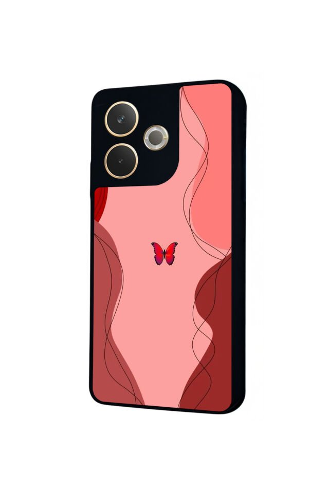 Oppo A5 Pro Uyumlu Kelebek Tasarımlı Glossy Premium Kılıf