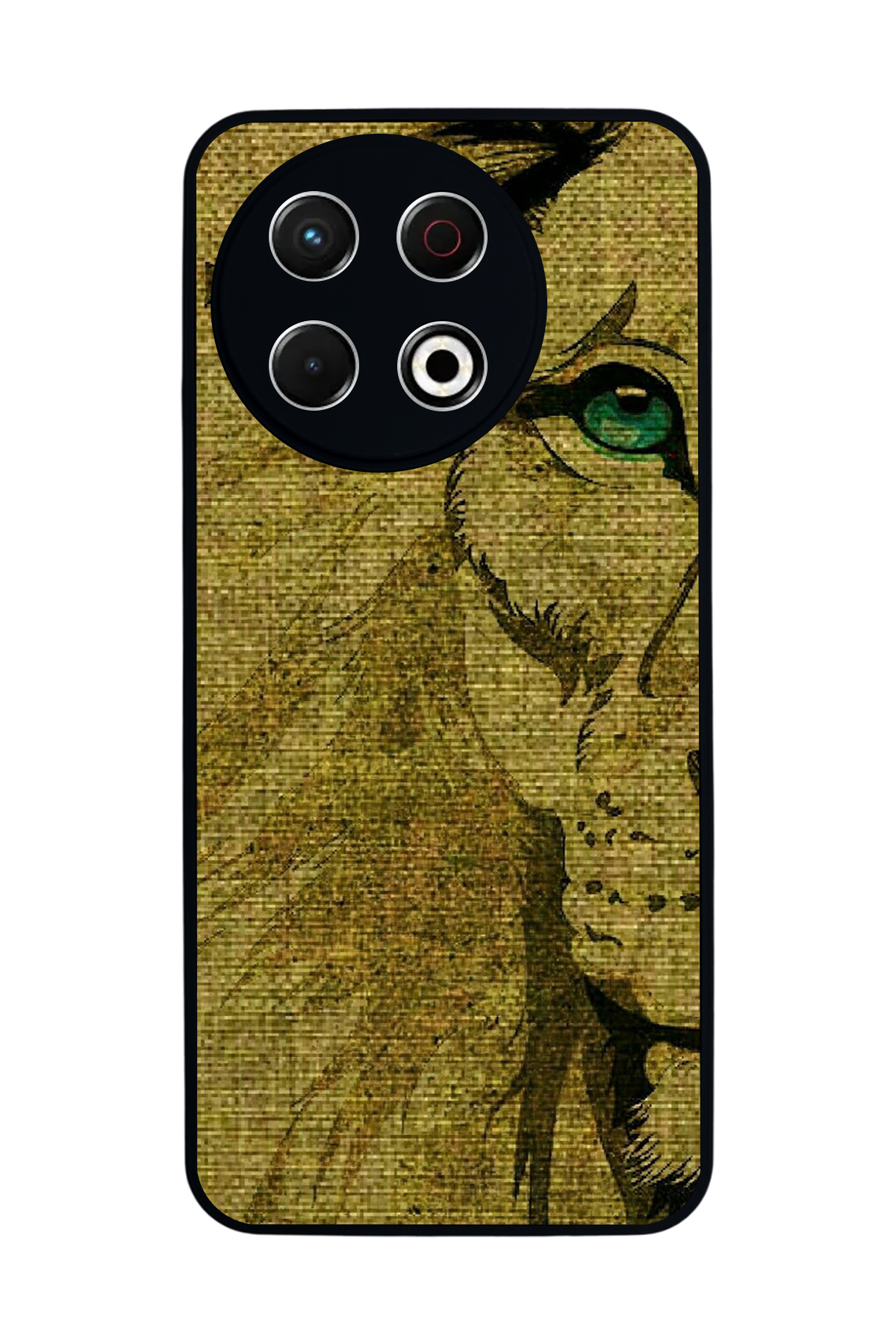 Tecno Spark 30 Pro Uyumlu Aslan Tasarımlı Glossy Premium Kılıf