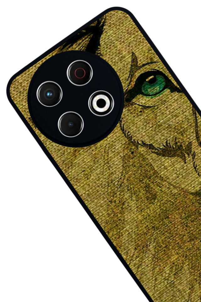 Tecno Spark 30 Pro Uyumlu Aslan Tasarımlı Glossy Premium Kılıf