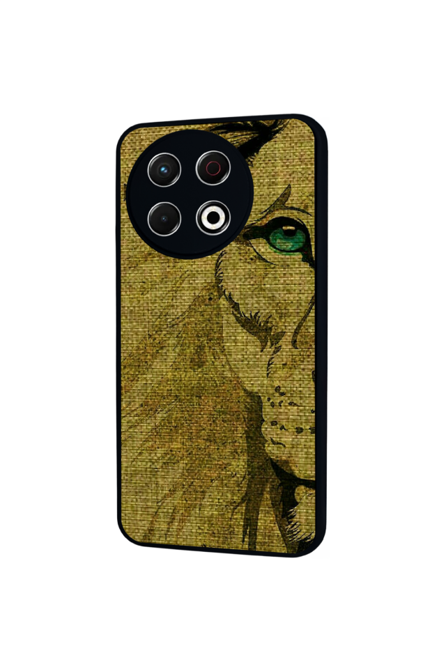 Tecno Spark 30 Pro Uyumlu Aslan Tasarımlı Glossy Premium Kılıf