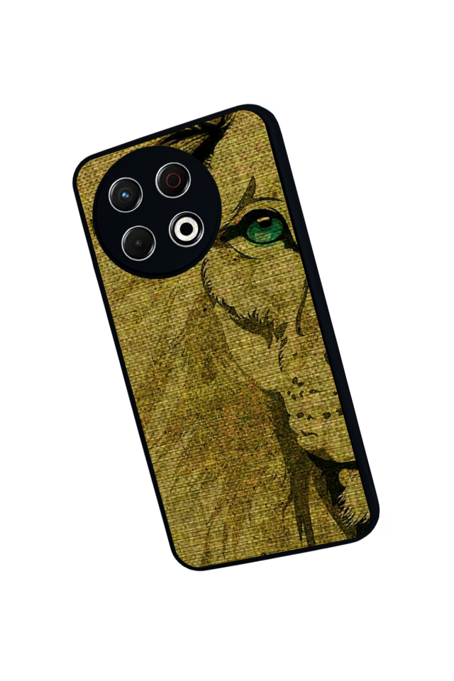 Tecno Spark 30 Pro Uyumlu Aslan Tasarımlı Glossy Premium Kılıf