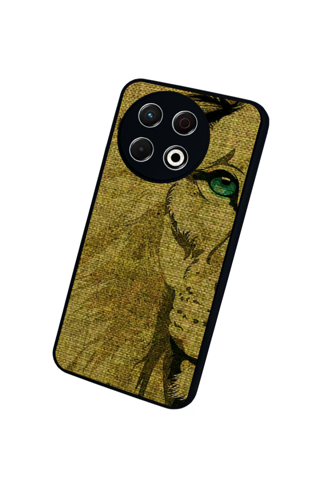 Tecno Spark 30 Pro Uyumlu Aslan Tasarımlı Glossy Premium Kılıf