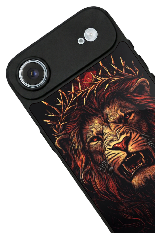 iPhone 17 Air Uyumlu Aslan Tasarımlı Glossy Premium Kılıf