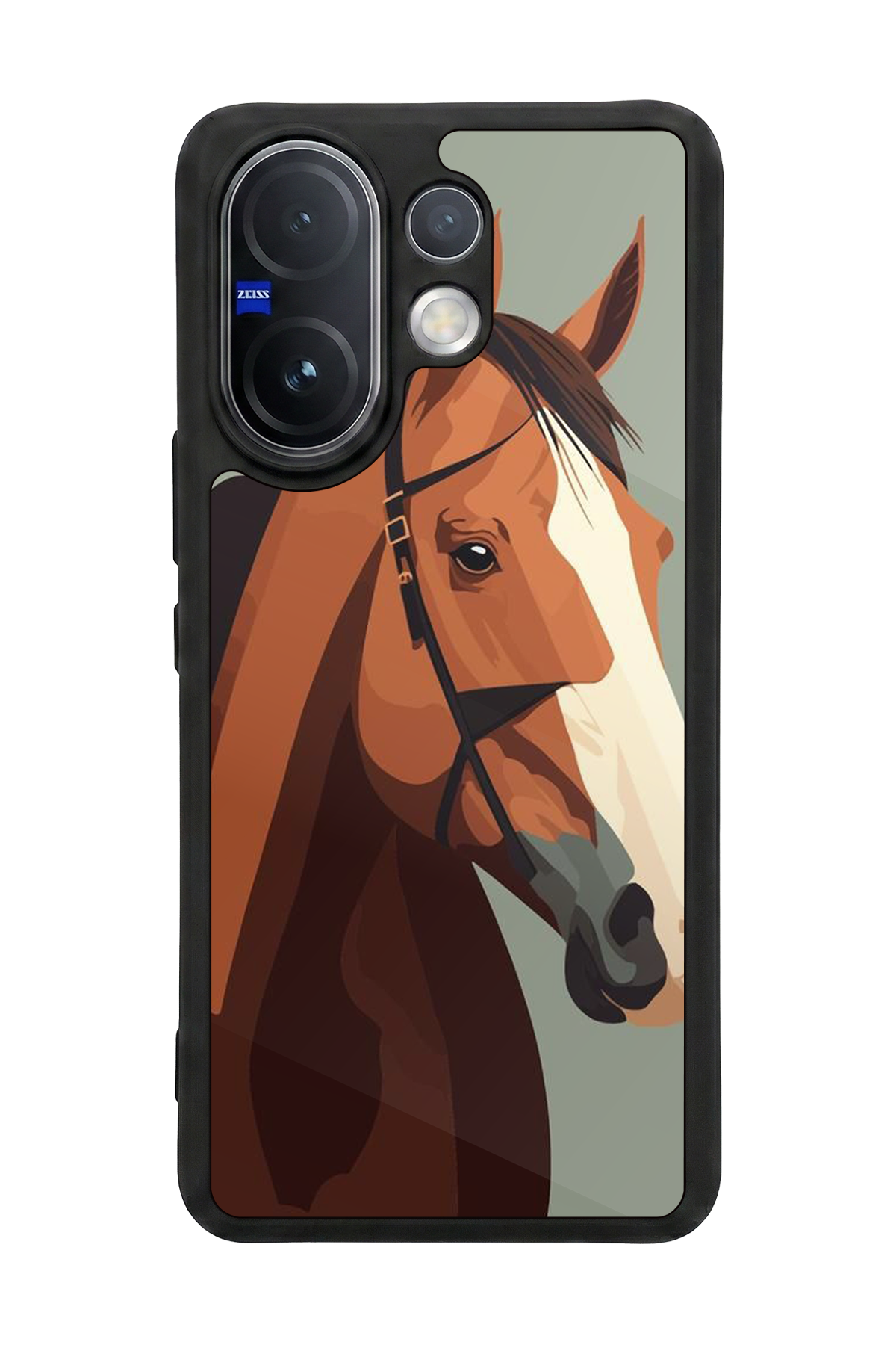 Vivo V60 Uyumlu At Horse Tasarımlı Glossy Premium Kılıf