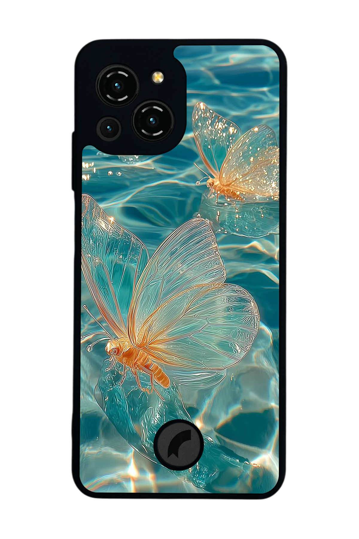 Reeder S23 Pro Max Uyumlu Kelebek Tasarımlı Glossy Premium Kılıf