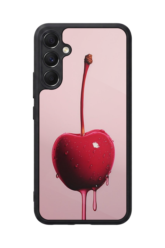 Samsung Galaxy M34 Uyumlu Kiraz Tasarımlı Glossy Premium Kılıf