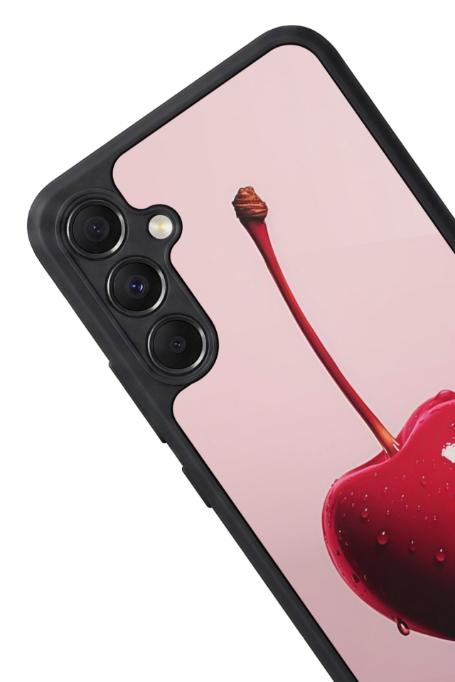 Samsung Galaxy M34 Uyumlu Kiraz Tasarımlı Glossy Premium Kılıf