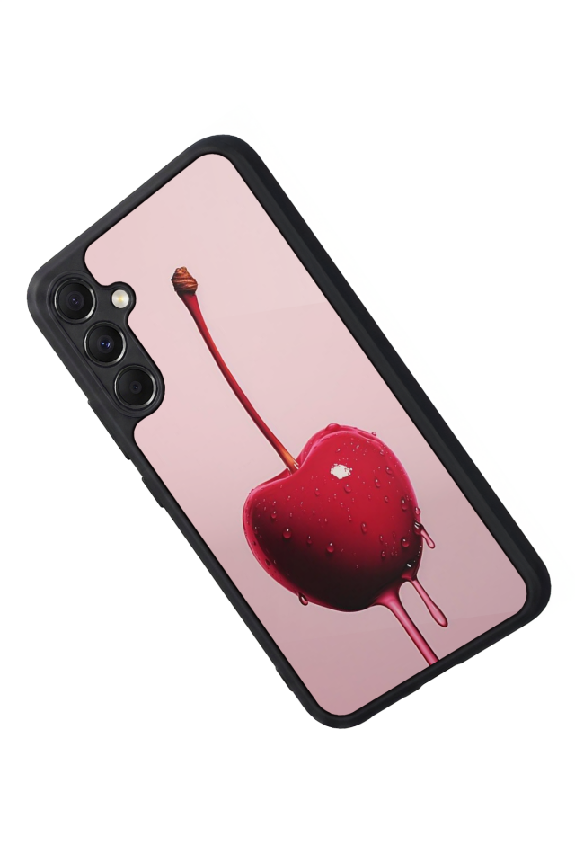 Samsung Galaxy M34 Uyumlu Kiraz Tasarımlı Glossy Premium Kılıf