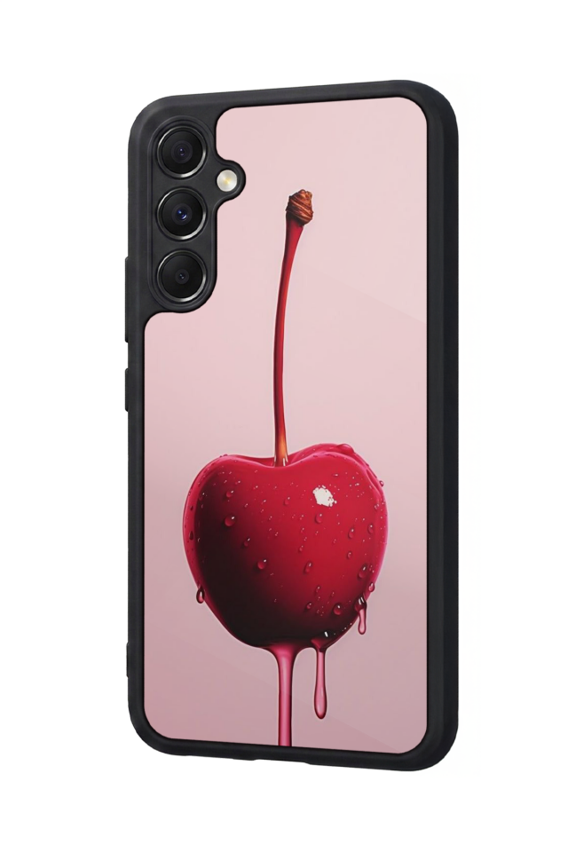 Samsung Galaxy M34 Uyumlu Kiraz Tasarımlı Glossy Premium Kılıf