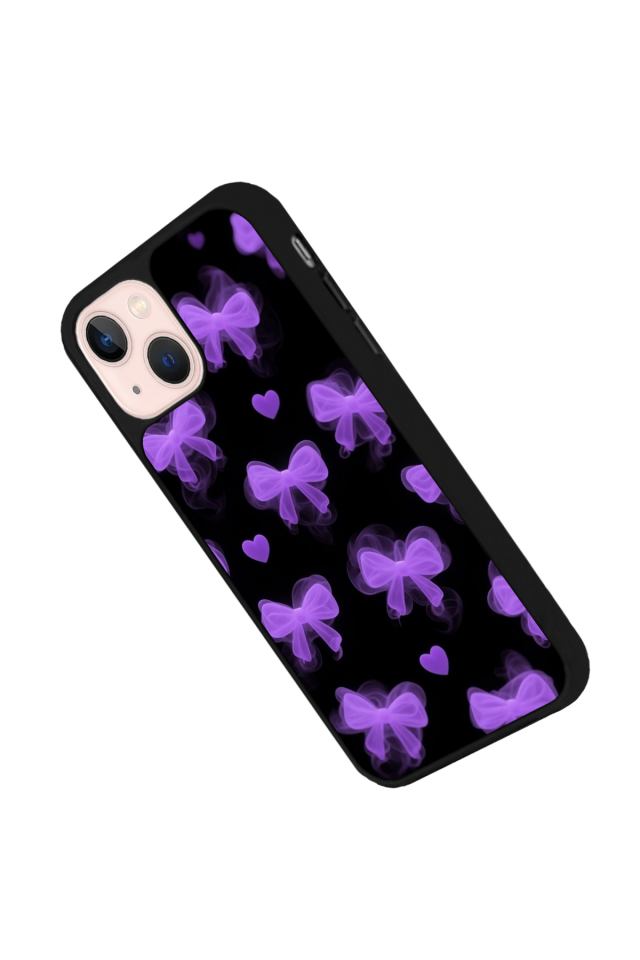 iPhone 15 Uyumlu Kurdele Tasarımlı Glossy Premium Kılıf