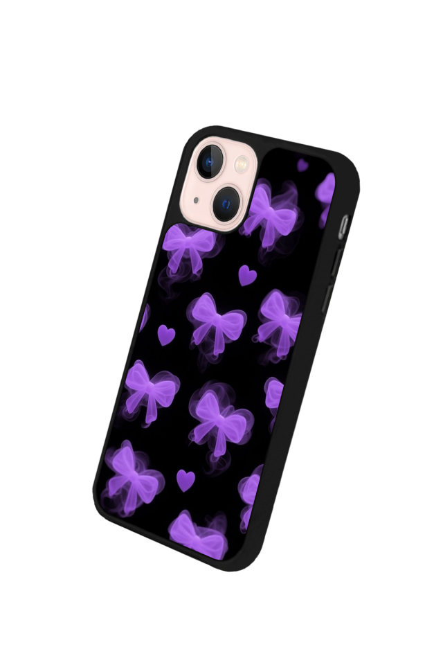 iPhone 15 Uyumlu Kurdele Tasarımlı Glossy Premium Kılıf