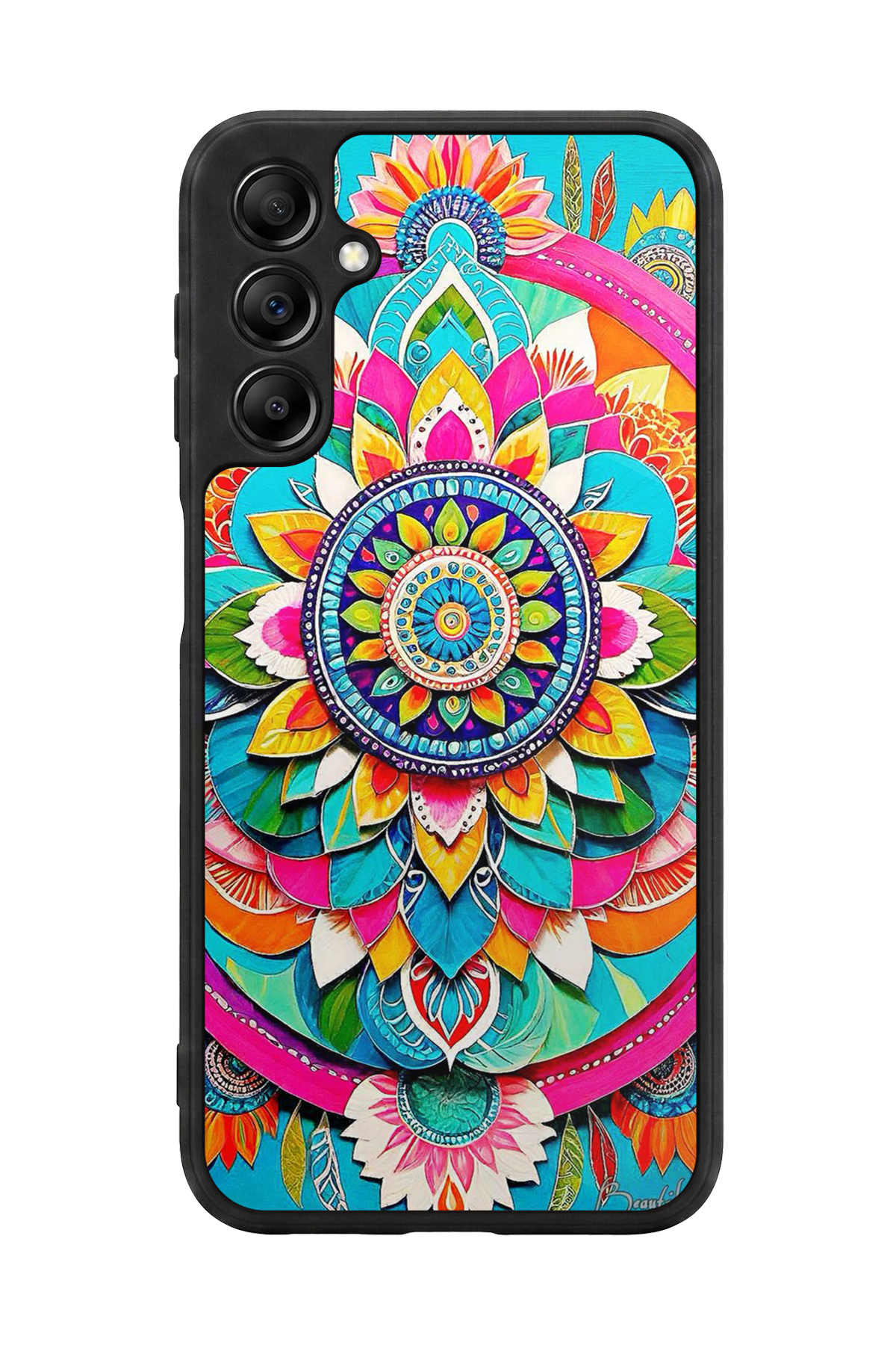 Samsung Galaxy A14 Uyumlu Mandala Tasarımlı Glossy Premium Kılıf