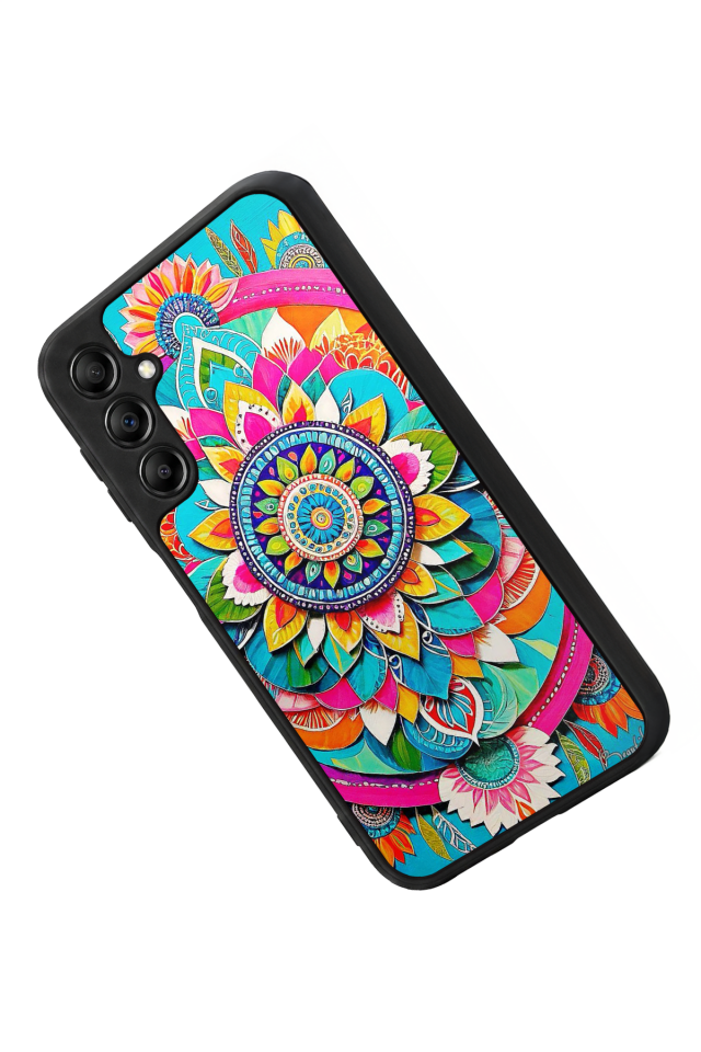 Samsung Galaxy A14 Uyumlu Mandala Tasarımlı Glossy Premium Kılıf