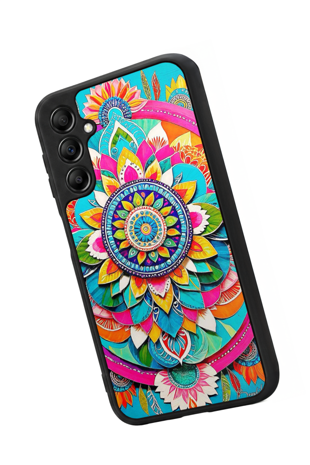 Samsung Galaxy A14 Uyumlu Mandala Tasarımlı Glossy Premium Kılıf