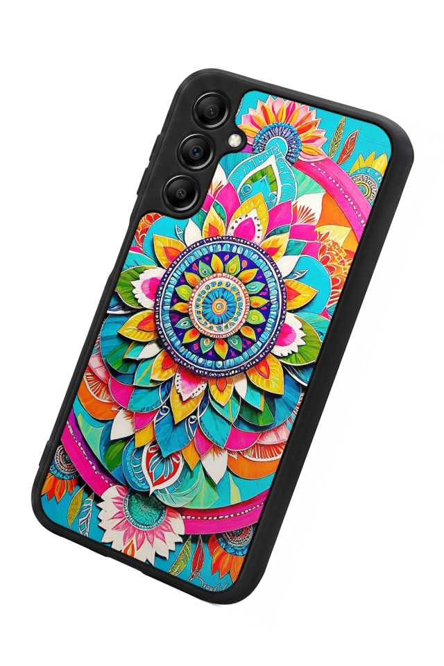 Samsung Galaxy A14 Uyumlu Mandala Tasarımlı Glossy Premium Kılıf