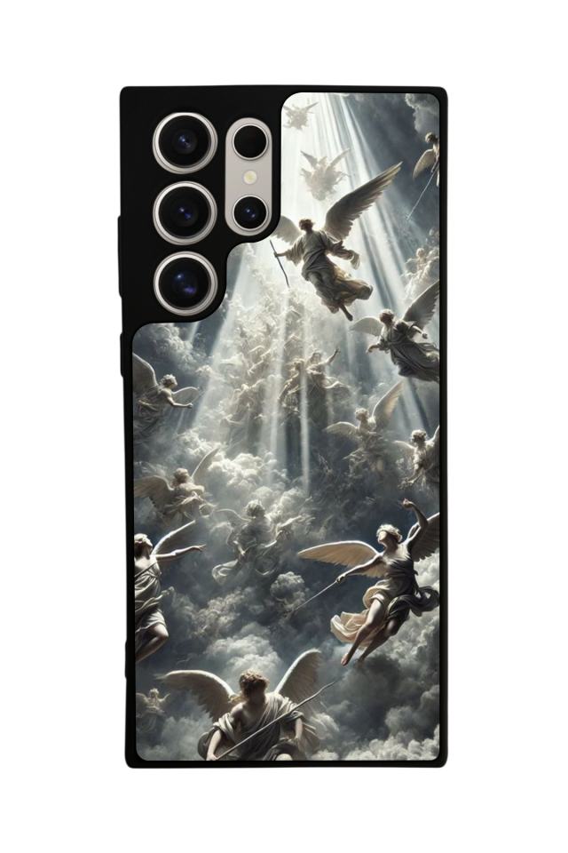 Samsung Galaxy S23 Ultra Uyumlu Melek Tasarımlı Glossy Premium Kılıf