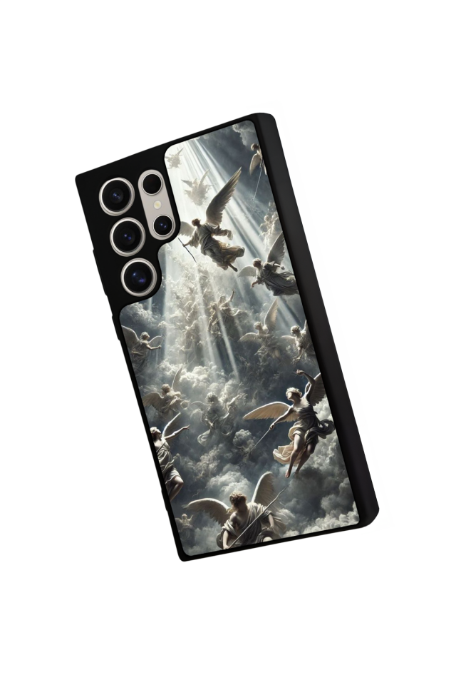 Samsung Galaxy S23 Ultra Uyumlu Melek Tasarımlı Glossy Premium Kılıf