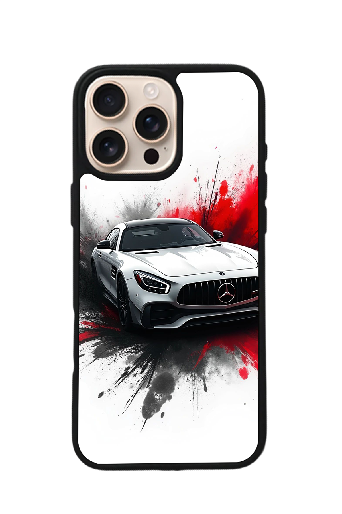 iPhone 15 Pro Uyumlu Mercedes Tasarımlı Glossy Premium Kılıf