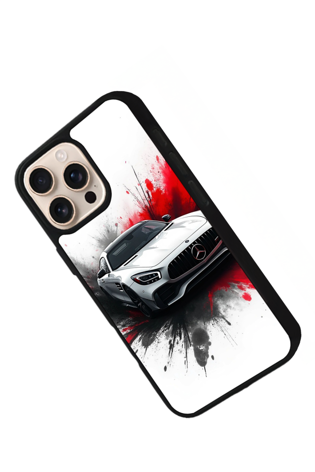iPhone 15 Pro Uyumlu Mercedes Tasarımlı Glossy Premium Kılıf