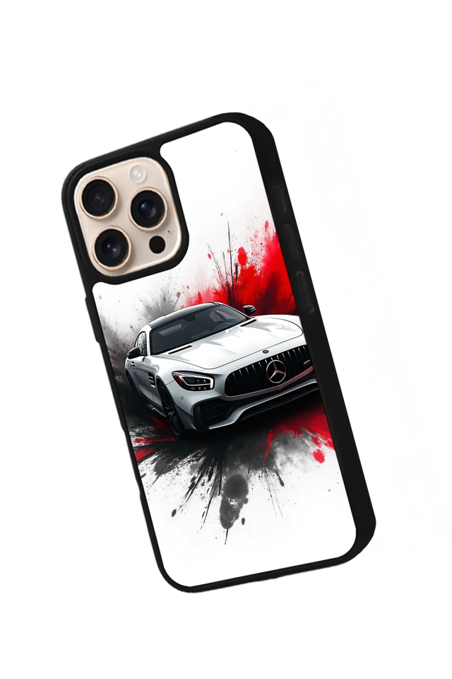 iPhone 15 Pro Uyumlu Mercedes Tasarımlı Glossy Premium Kılıf
