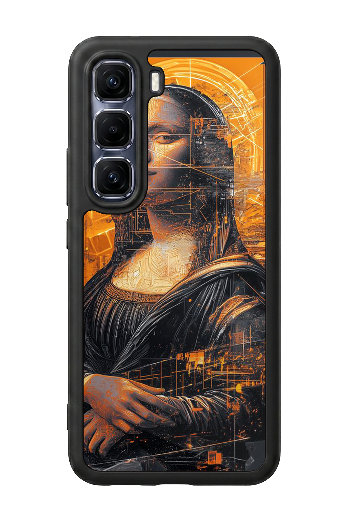 Infinix Hot 60 Pro Plus Uyumlu Monalisa Tasarımlı Glossy Premium Kılıf