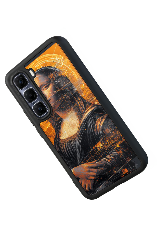 Infinix Hot 60 Pro Plus Uyumlu Monalisa Tasarımlı Glossy Premium Kılıf