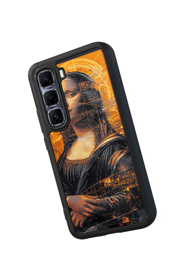 Infinix Hot 60 Pro Plus Uyumlu Monalisa Tasarımlı Glossy Premium Kılıf