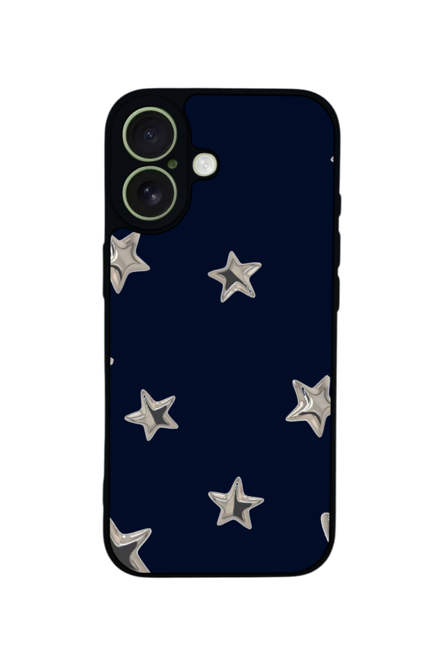 iPhone 17 Uyumlu Retro Yildizlar Tasarımlı Glossy Premium Kılıf