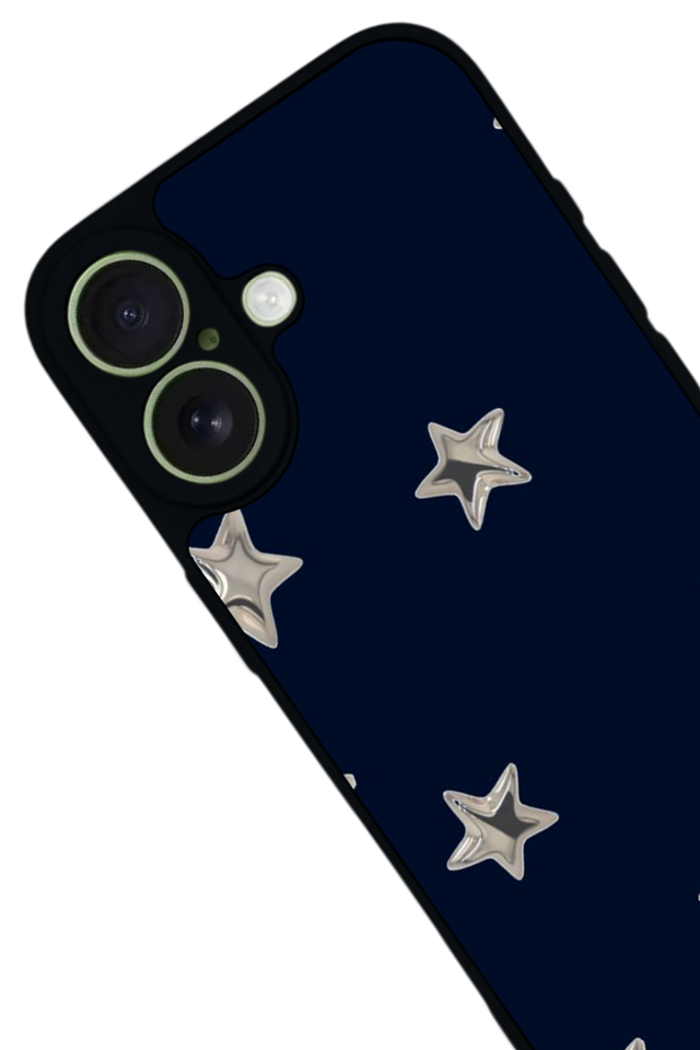 iPhone 17 Uyumlu Retro Yildizlar Tasarımlı Glossy Premium Kılıf