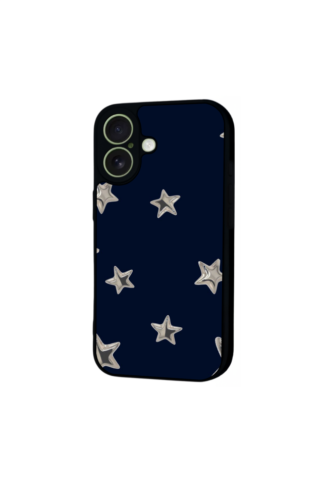 iPhone 17 Uyumlu Retro Yildizlar Tasarımlı Glossy Premium Kılıf