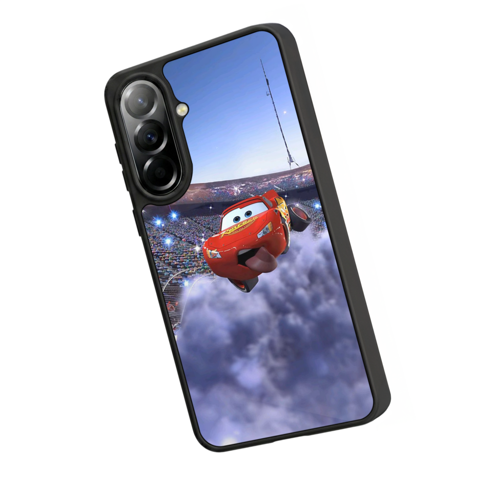 Samsung Galaxy A37 Uyumlu Şimsek McQueen Tasarımlı Glossy Premium Kılıf