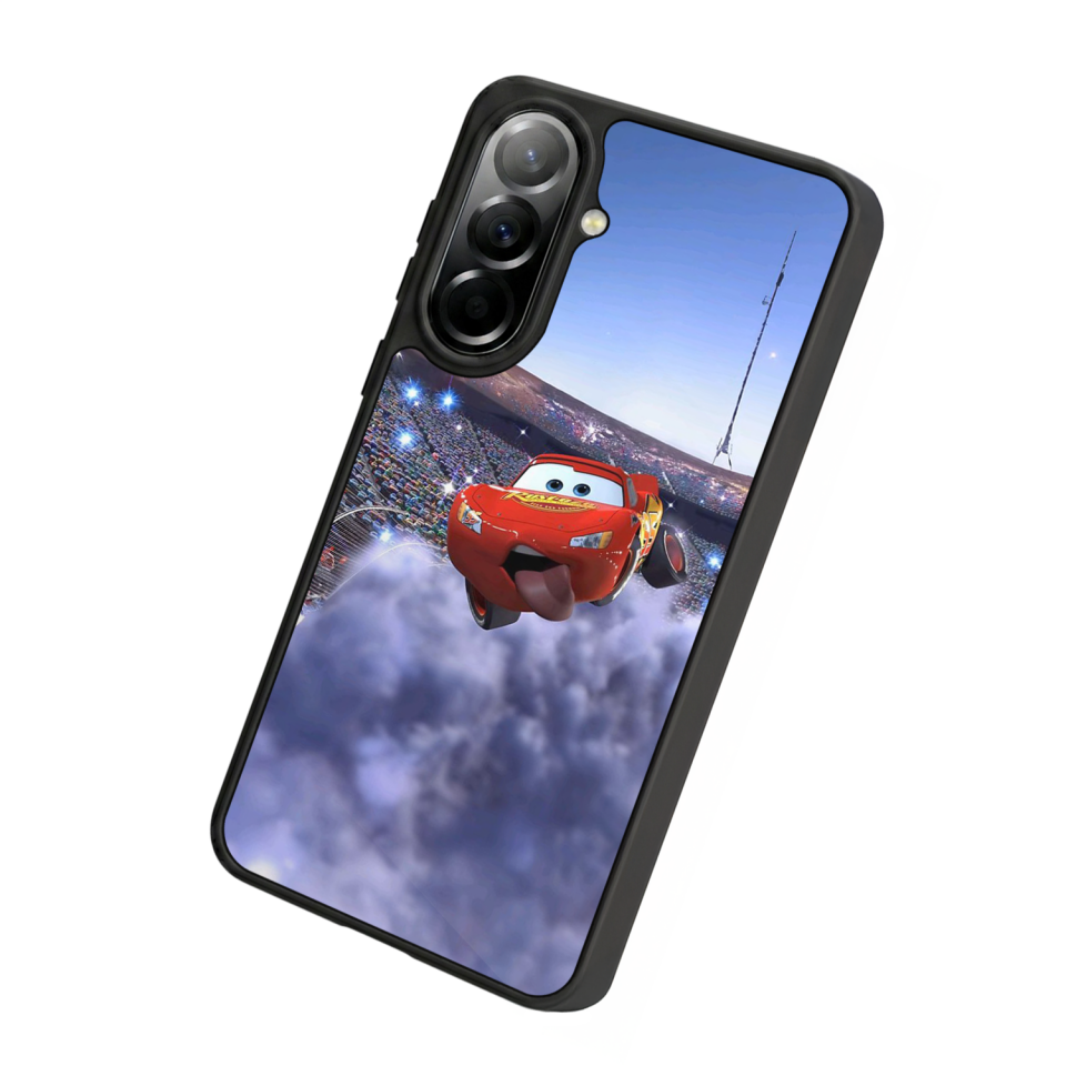 Samsung Galaxy A37 Uyumlu Şimsek McQueen Tasarımlı Glossy Premium Kılıf