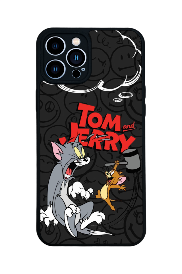iPhone 12 Pro Max Uyumlu Tom And Jerry Tasarımlı Glossy Premium Kılıf