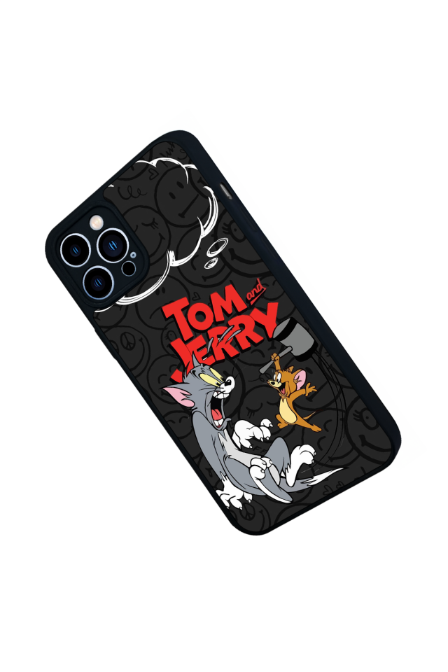 iPhone 12 Pro Max Uyumlu Tom And Jerry Tasarımlı Glossy Premium Kılıf