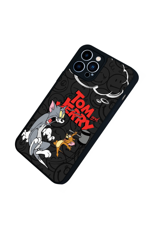 iPhone 12 Pro Max Uyumlu Tom And Jerry Tasarımlı Glossy Premium Kılıf