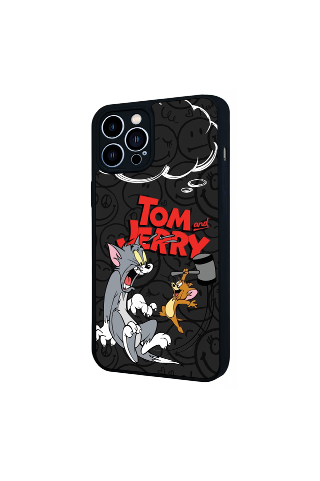 iPhone 12 Pro Max Uyumlu Tom And Jerry Tasarımlı Glossy Premium Kılıf
