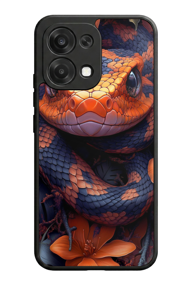 Oppo A6 Pro Uyumlu Yılan Tasarımlı Glossy Premium Kılıf